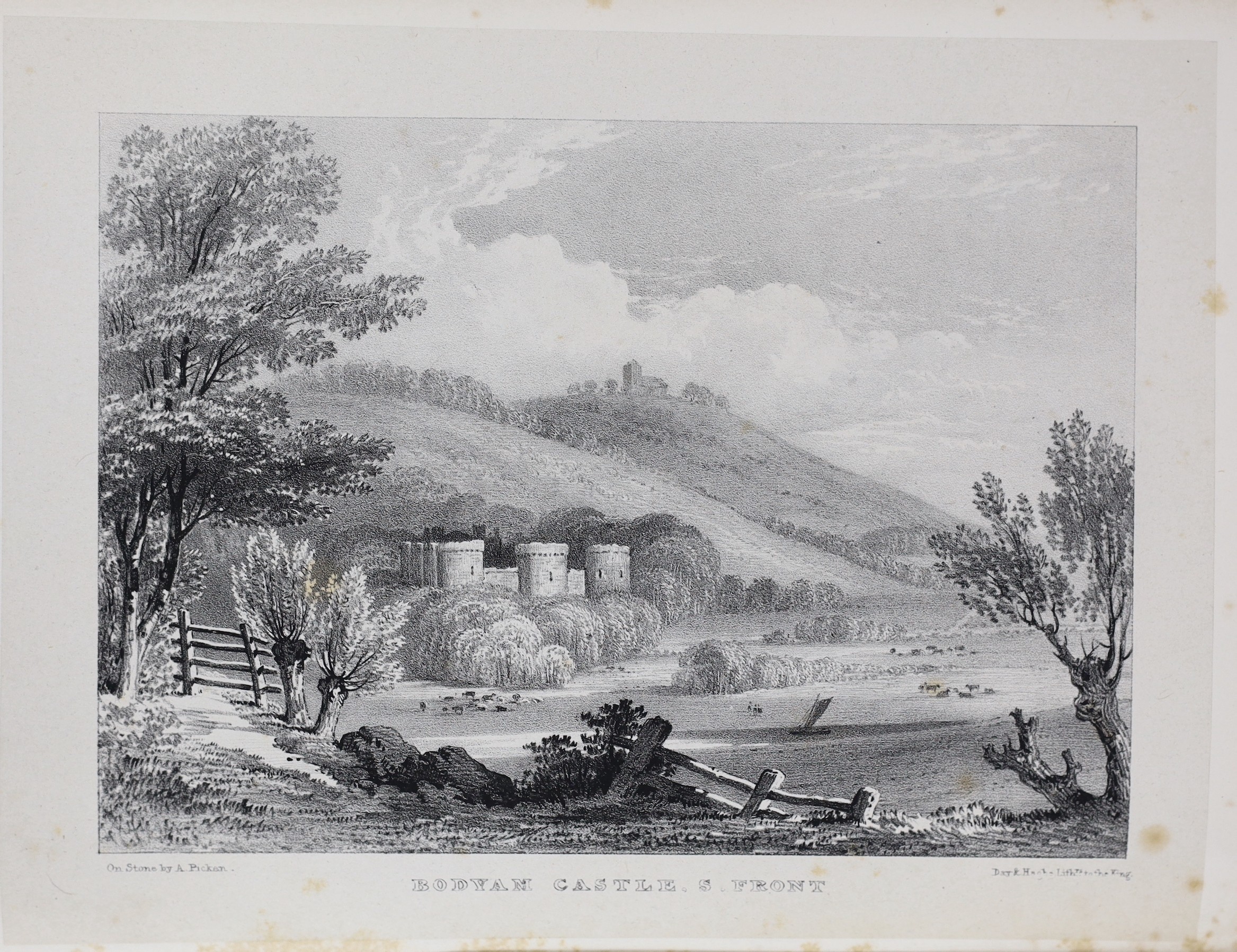 SUSSEX: (Griffin-Stonestreet, George) - Bodiam Castle, a poem, in six cantos. With notes. frontis.; old half calf and marbled boards, gilt-panelled spine. 1818; Cotton, William - A Graphic and Historical Sketch of Bodyam